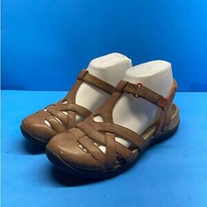 Baretraps Fayda Faux Leather Strap Fisherman Sandals Women's Size 8 M